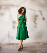 A Model Wearing Green Pure Cotton Peas in a Pod curated by Only Ethikal